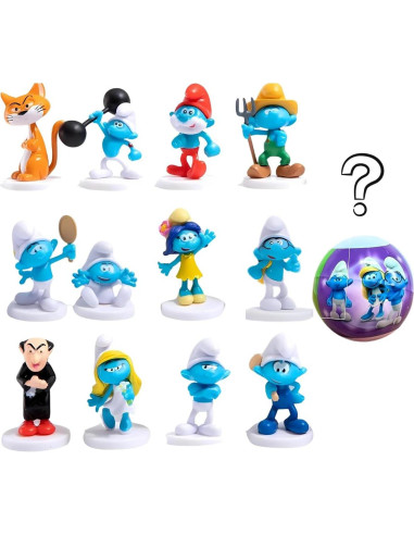 Figuras de Los Pitufos con Bomba de Baño Joylittle - 12 Personajes