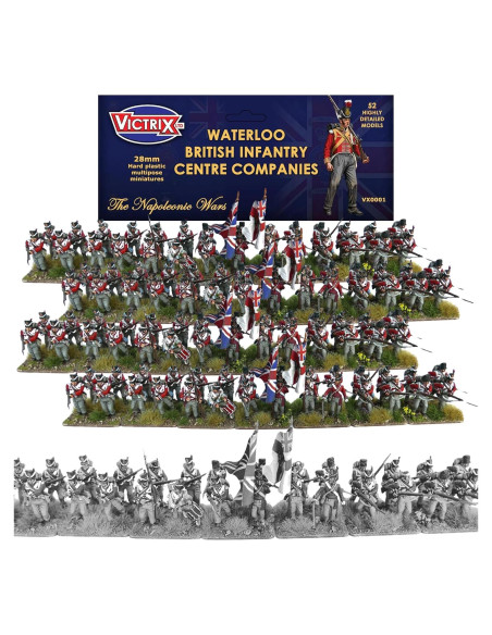Victrix Waterloo Infantería Británica 28mm - 52 Miniaturas + STL Victrix Waterloo Infantería Británica 28mm - 52 Miniaturas + STL