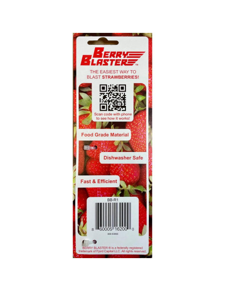 Removedor de Corazón de Fresa Berry Blaster 2-Pack Removedor de Corazón de Fresa Berry Blaster 2-Pack