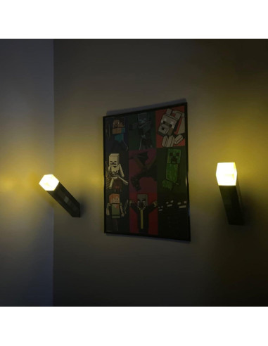 Luz de Antorcha LED de Pared Hopanrel, 7 Colores, Recargable