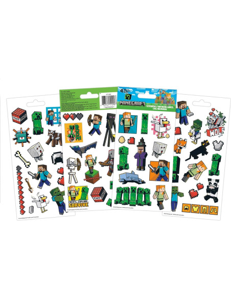 Paquete de Stickers Holográficos Minecraft Trends International Paquete de Stickers Holográficos Minecraft Trends International