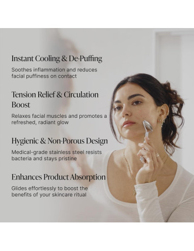 Rodillo Facial de Acero Inoxidable TALOVA - Antienvejecimiento