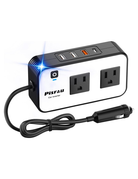 Inversor de Potencia de Coche 200W PiSFAU DC 12V a AC 110V Inversor de Potencia de Coche 200W PiSFAU DC 12V a AC 110V