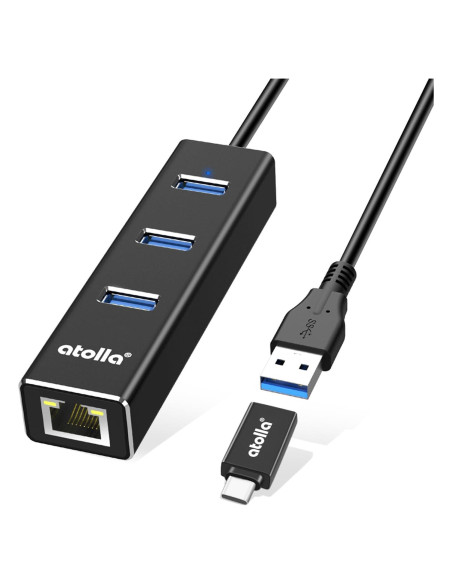 Hub USB 3.0 con Ethernet Gigabit Ruiwei 301C - 3 Puertos Hub USB 3.0 con Ethernet Gigabit Ruiwei 301C - 3 Puertos