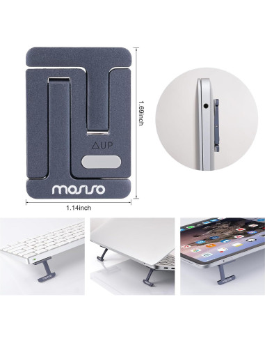 Soporte de Laptop Ergonómico MOSISO Ajustable Gris Pizarra
