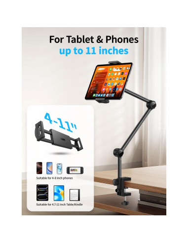 Soporte Ajustable para Tablet OMOTON GH02 - Metal y Silicona