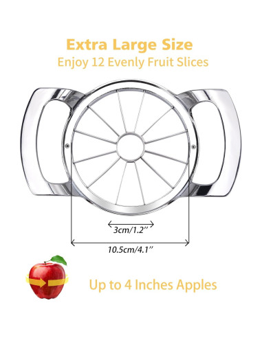 Cortador de Manzanas SAVORLIVING 12 Cuchillas Acero Inoxidable
