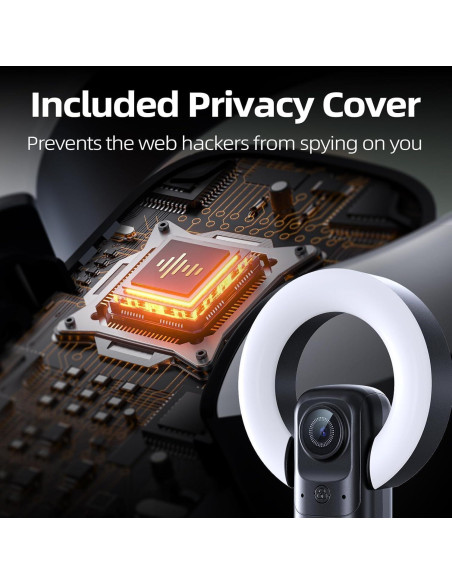 Cámara Web 4K Combess con Luz y Micrófono USB HD Cámara Web 4K Combess con Luz y Micrófono USB HD