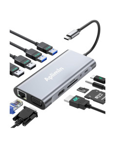 Adaptador USB-C 11 en 1 Aplimln con 4K HDMI y VGA