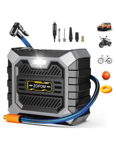 Compresor de Aire Portátil ZOPOM 8009 12V con Manómetro Digital