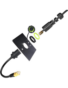 Conector RJ45 M20 IP68 a Prueba de Agua Cat6 - 2 Piezas 2