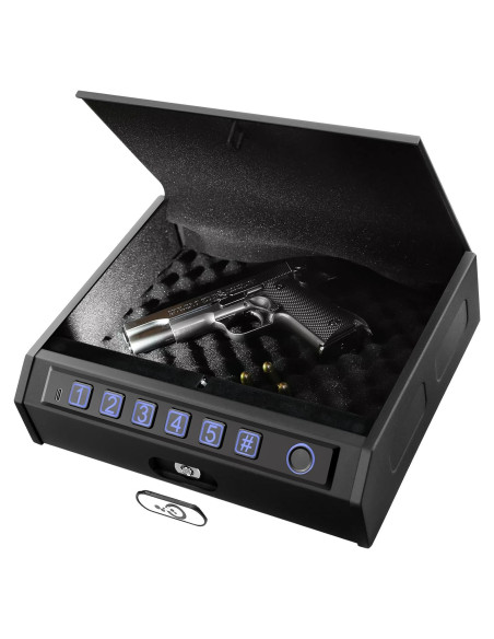 Caja Fuerte Biométrica TRRKO K2 para Pistolas - Acceso Rápido Caja Fuerte Biométrica TRRKO K2 para Pistolas - Acceso Rápido