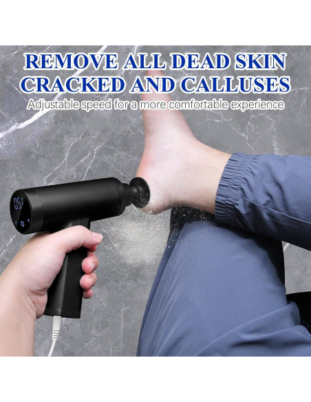 Removedor de Callos Eléctrico FCR-3 Ajustable 4500RPM Negro Removedor de Callos Eléctrico FCR-3 Ajustable 4500RPM Negro