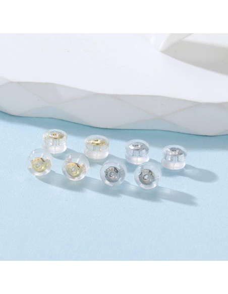 Resortes de Silicona JIACHARMED para Pendientes - 8 Pzs Resortes de Silicona JIACHARMED para Pendientes - 8 Pzs