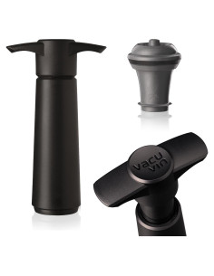 Bomba de Vino Vacu Vin 0854460 Negra - 14x17.8 cm