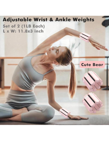 Kit de Pilates EnigmaYiMe 9 Piezas con Anillo y Pesas Ajustables