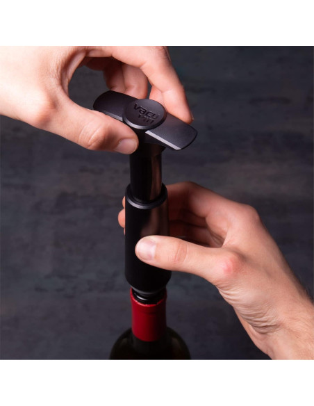 Bomba de Vino Vacu Vin 0854460 Negra - 14x17.8 cm Bomba de Vino Vacu Vin 0854460 Negra - 14x17.8 cm