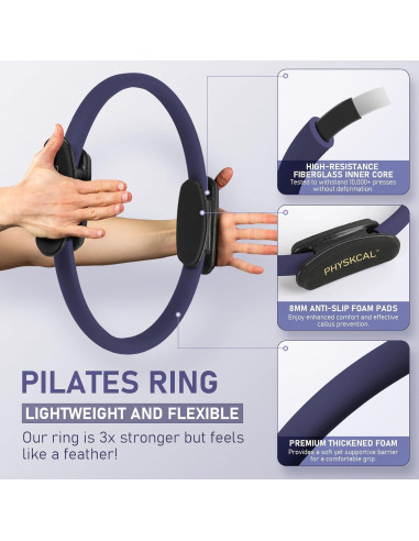 Kit de Pilates PhysKcal 4 en 1 con Anillo, Bola y Bandas