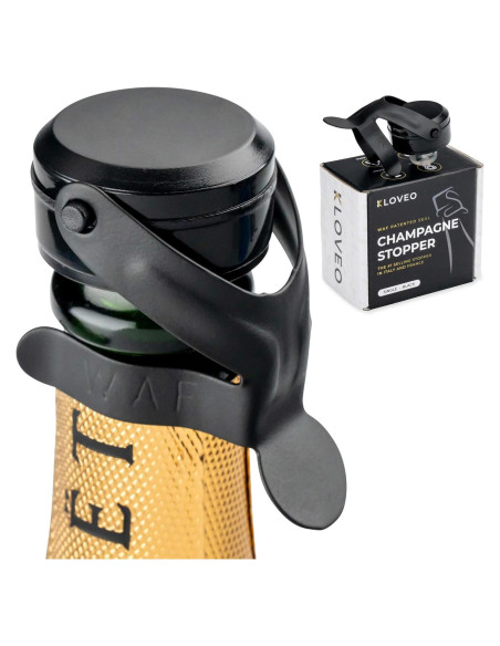 Tapón de Champagne KLOVEO WAF Negro - Hecho en Italia - 750ml Tapón de Champagne KLOVEO WAF Negro - Hecho en Italia - 750ml
