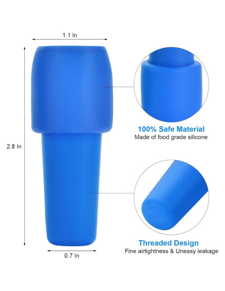 Paquete de 6 Tapones de Silicona para Vino Brusoon Multicolor Paquete de 6 Tapones de Silicona para Vino Brusoon Multicolor