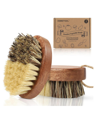Cepillo de Verduras DEBETOOL con Cuerda - Madera Compostable