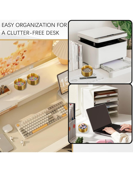 Organizador de Sujetapapeles Acero Inoxidable Dorado 10.5cm Organizador de Sujetapapeles Acero Inoxidable Dorado 10.5cm