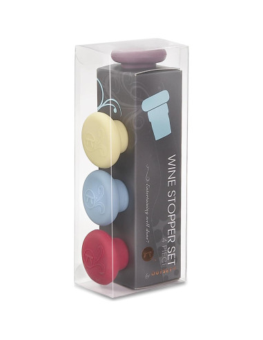 Tapones de Vino de Silicona Outset B229, Set de 4 Colores