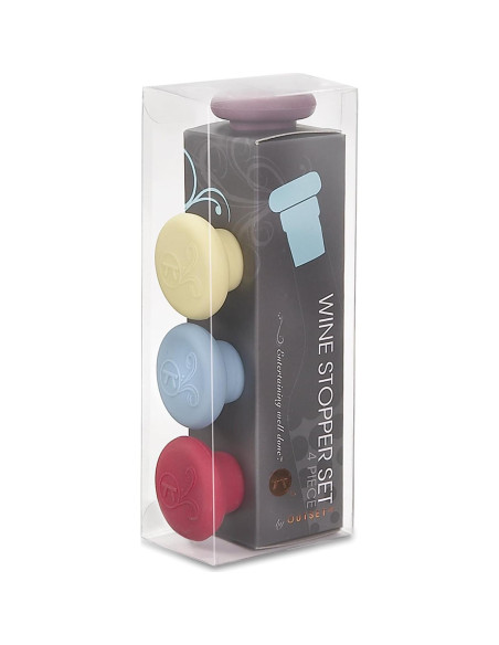 Tapones de Vino de Silicona Outset B229, Set de 4 Colores Tapones de Vino de Silicona Outset B229, Set de 4 Colores