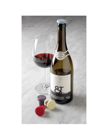 Tapones de Vino de Silicona Outset B229, Set de 4 Colores
