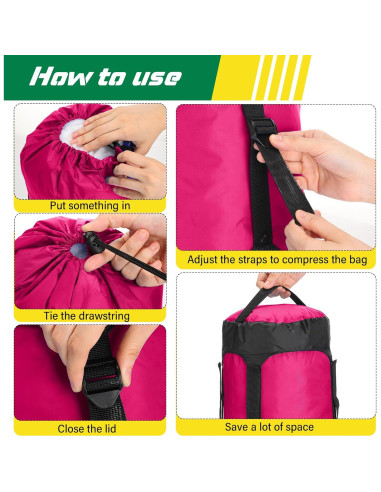 5 Sacos de Compresión Impermeables GliCraft 20L para Mochilas