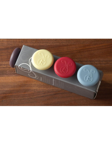 Tapones de Vino de Silicona Outset B229, Set de 4 Colores
