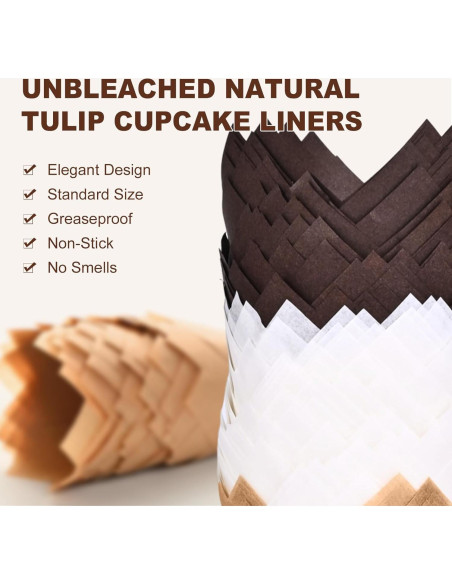 Forros de Cupcake Tulipán Vacnkoy 200 Unidades Biodegradables Forros de Cupcake Tulipán Vacnkoy 200 Unidades Biodegradables