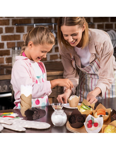 Forros de Cupcake Tulipán Vacnkoy 200 Unidades Biodegradables