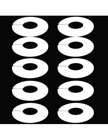 Divisores de Closet Mioule 10 Paquetes Plástico Blanco 9.65cm