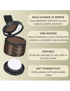 Polvo de Línea Capilar Maycheer Marrón Claro - Cubrimiento Raíces 2