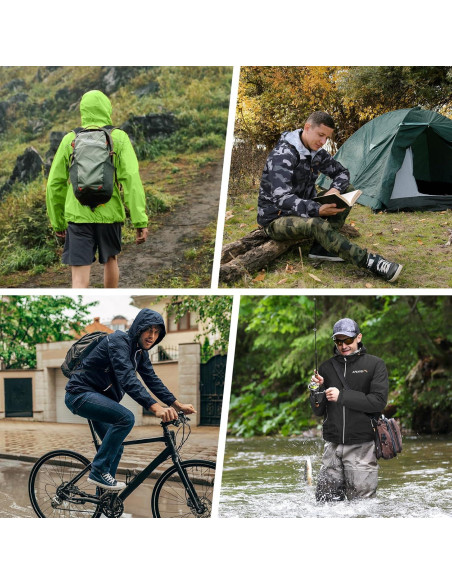 Chaqueta Impermeable Plegable APEXUP Hombre 3XL Negra Chaqueta Impermeable Plegable APEXUP Hombre 3XL Negra