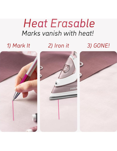 Bolígrafos Borrables por Calor Lange & Knig - 4 Unidades + 8 Recargas