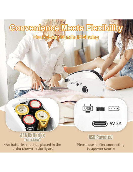 Mini Máquina de Coser Eléctrica Portátil aiMaKE - Ligera y Compacta Mini Máquina de Coser Eléctrica Portátil aiMaKE - Ligera y Compacta