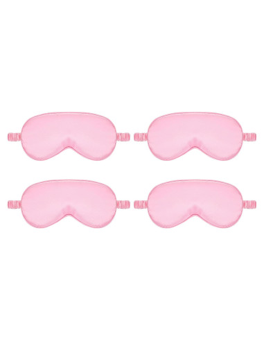 Máscaras de Sueño de Seda Rosa 4 Piezas KFHENSOMR