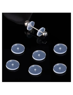 Tapones de Silicona Melimarry 9mm Transparentes para Pendientes