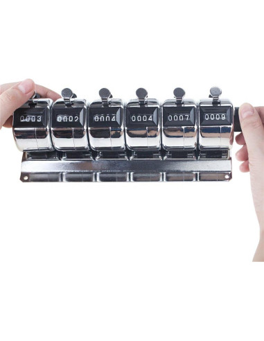 Contador de Tally Mecánico GOGO 6 Unidades Acero Inoxidable