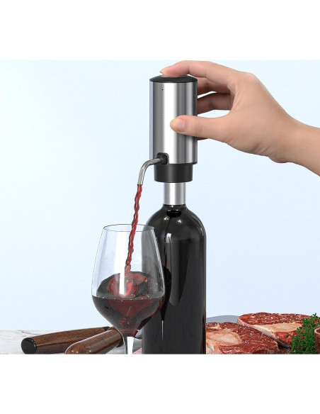 Decantador de Vino Eléctrico Aisining con Aerador y USB-C Decantador de Vino Eléctrico Aisining con Aerador y USB-C