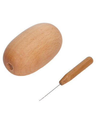 Huevo de Remendar de Madera TOPINCN 6x3.7cm para Costura