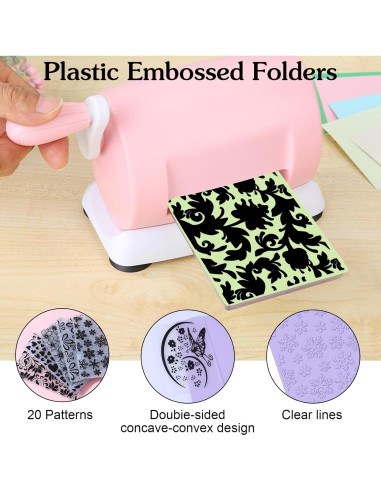 20 Carpetas de Relieve Plástico HekouJiub 15x10.5 cm Vintage