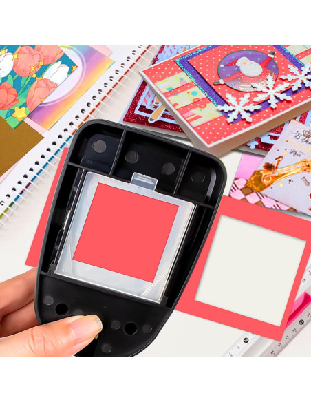 Perforadora de agujero cuadrado HKKYO 4.8 cm para manualidades