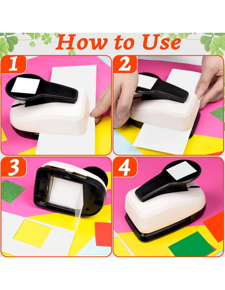 Perforadora de agujero cuadrado HKKYO 4.8 cm para manualidades