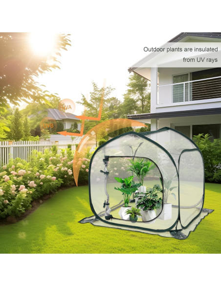 Mini Invernadero Plegable Toboom 80x80 cm Transparente Mini Invernadero Plegable Toboom 80x80 cm Transparente