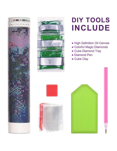Kit de Pintura de Diamantes GemZono 5D Adultos 30x40 cm