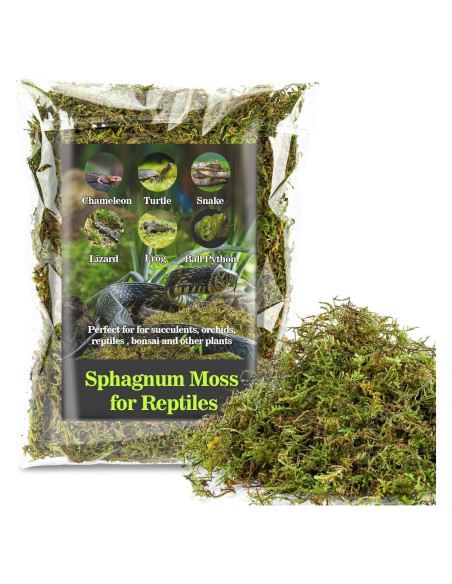 Musgo Sphagnum H-Re para Reptiles - 141.75g de Turba Verde Musgo Sphagnum H-Re para Reptiles - 141.75g de Turba Verde