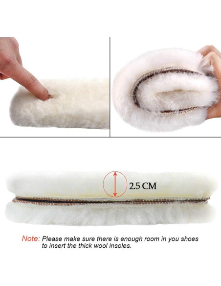 Plantillas de piel de oveja Ailaka para mujeres, 2.5 cm de grosor Plantillas de piel de oveja Ailaka para mujeres, 2.5 cm de grosor